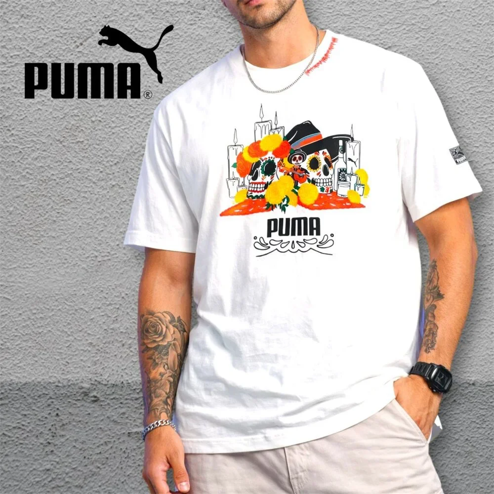 PUMA Classics Limited Edition T-Shirt: Dia de Muertos (White-Medium)